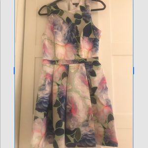 Watercolor dress midi